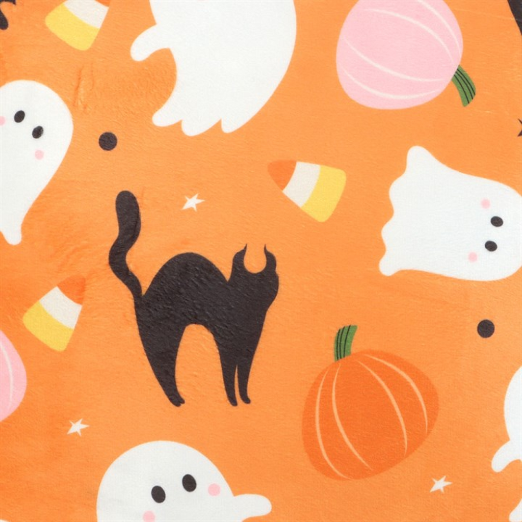 Square Sweet and Spooky Ghost Print Cushion