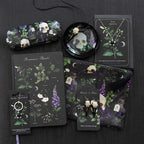 Deadly Nightshade Necklace with Black Obsidian on Greeting Card