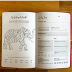 Midnight Blue Wellness Journal - 120 pages - Silver Zodiac